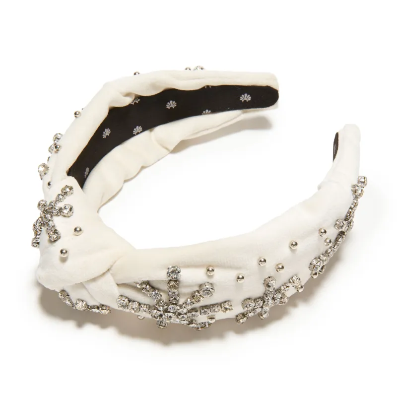 IVORY CRYSTAL NEW YEARS KNOTTED HEADBAND sold by Lele Sadoughi