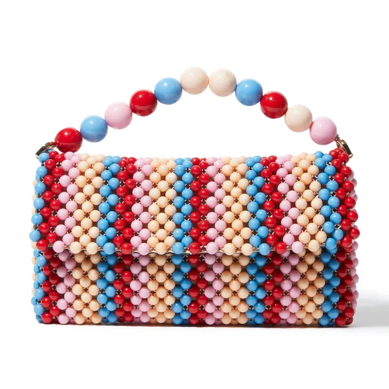 SARDINIA SUNSET CLAUDETTE BEADED CLUTCH made by Lele Sadoughi