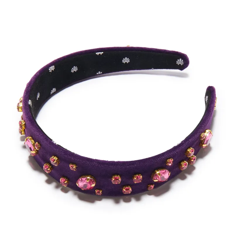PURPLE RAIN CRYSTAL BESSETTE HEADBAND sold by Lele Sadoughi