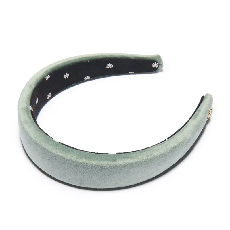 GREY VELVET ALICE HEADBAND sold by Lele Sadoughi