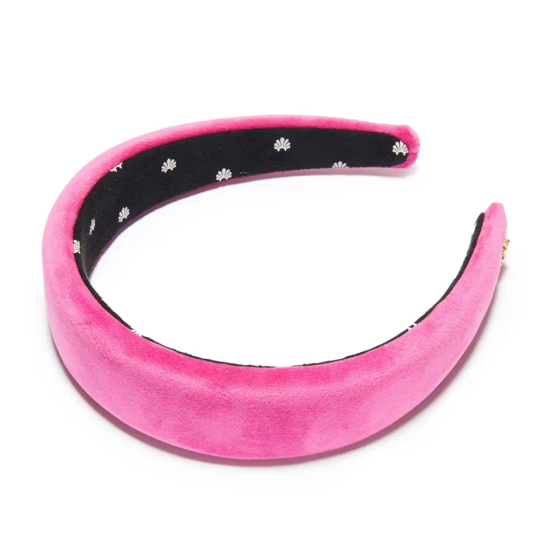 FUCHSIA VELVET ALICE HEADBAND sold by Lele Sadoughi