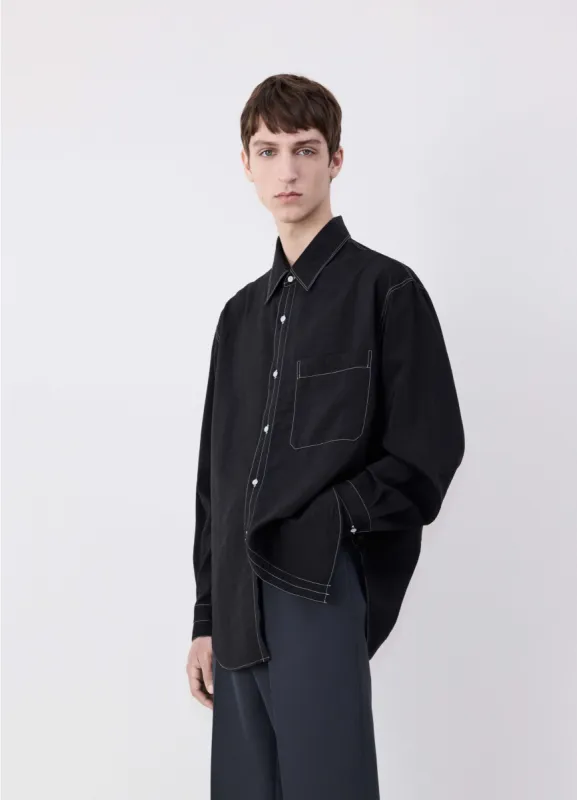 EASY SHIRT WITH CONTRASTED STITCH made by Lemaire