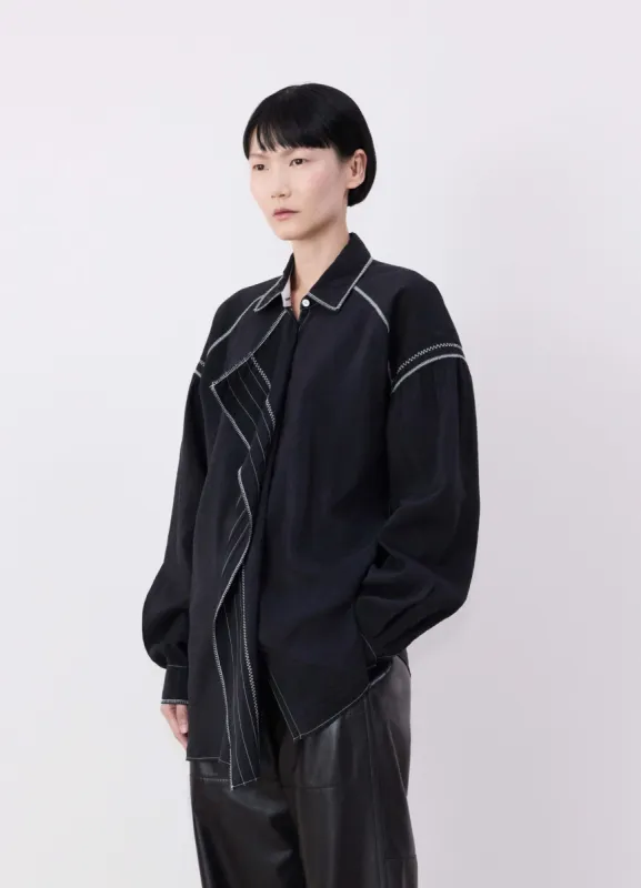 EMBROIDERED ASYMETRICAL SHIRT sold by Lemaire