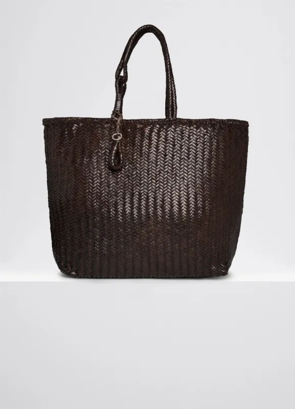 EXTRA LARGE CHEVRON LEATHER TOTE sold by Lemaire