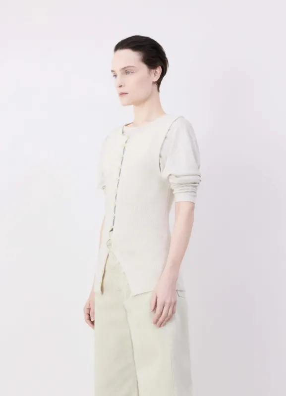 SLEEVELESS FITTED CARDIGAN sold by Lemaire