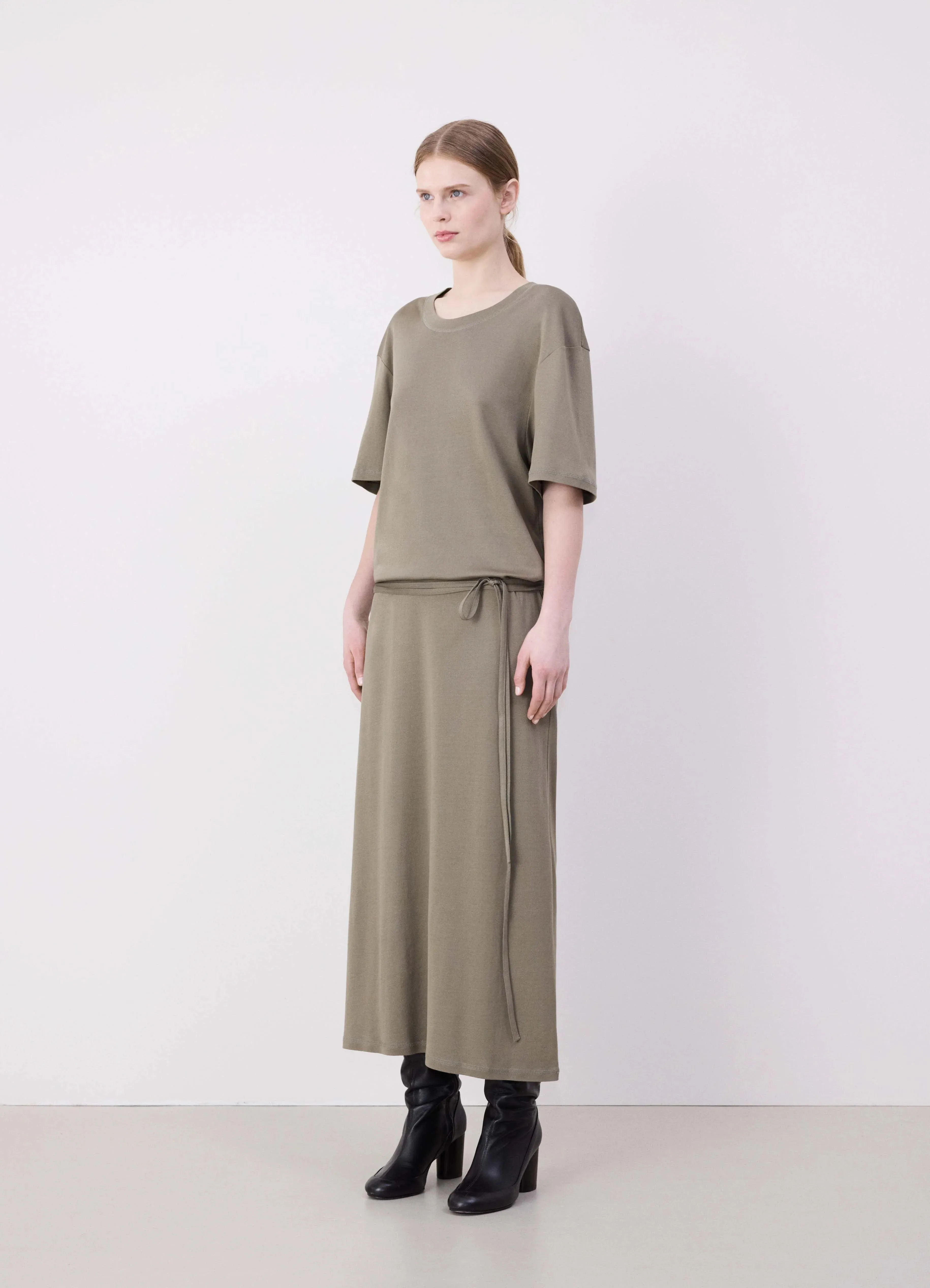 BELTED RIB T-SHIRT DRESS sold by Lemaire