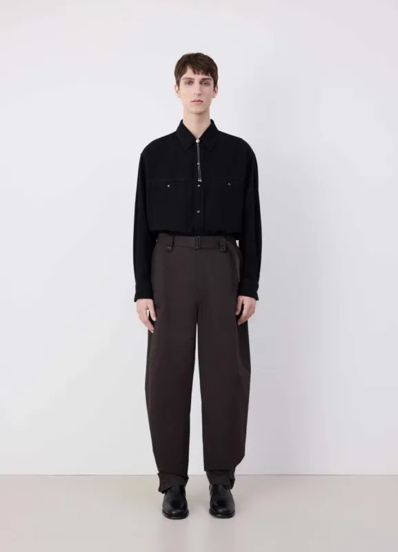 TWISTED PANTS WITH ADJUSTABLE CUFF made by Lemaire