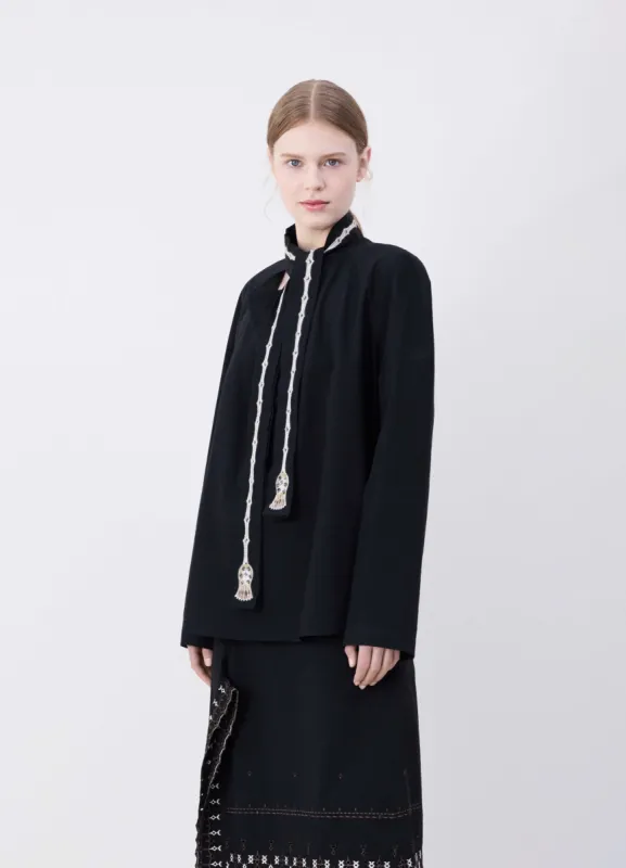 EMBROIDERED ASCOT BLOUSE sold by Lemaire