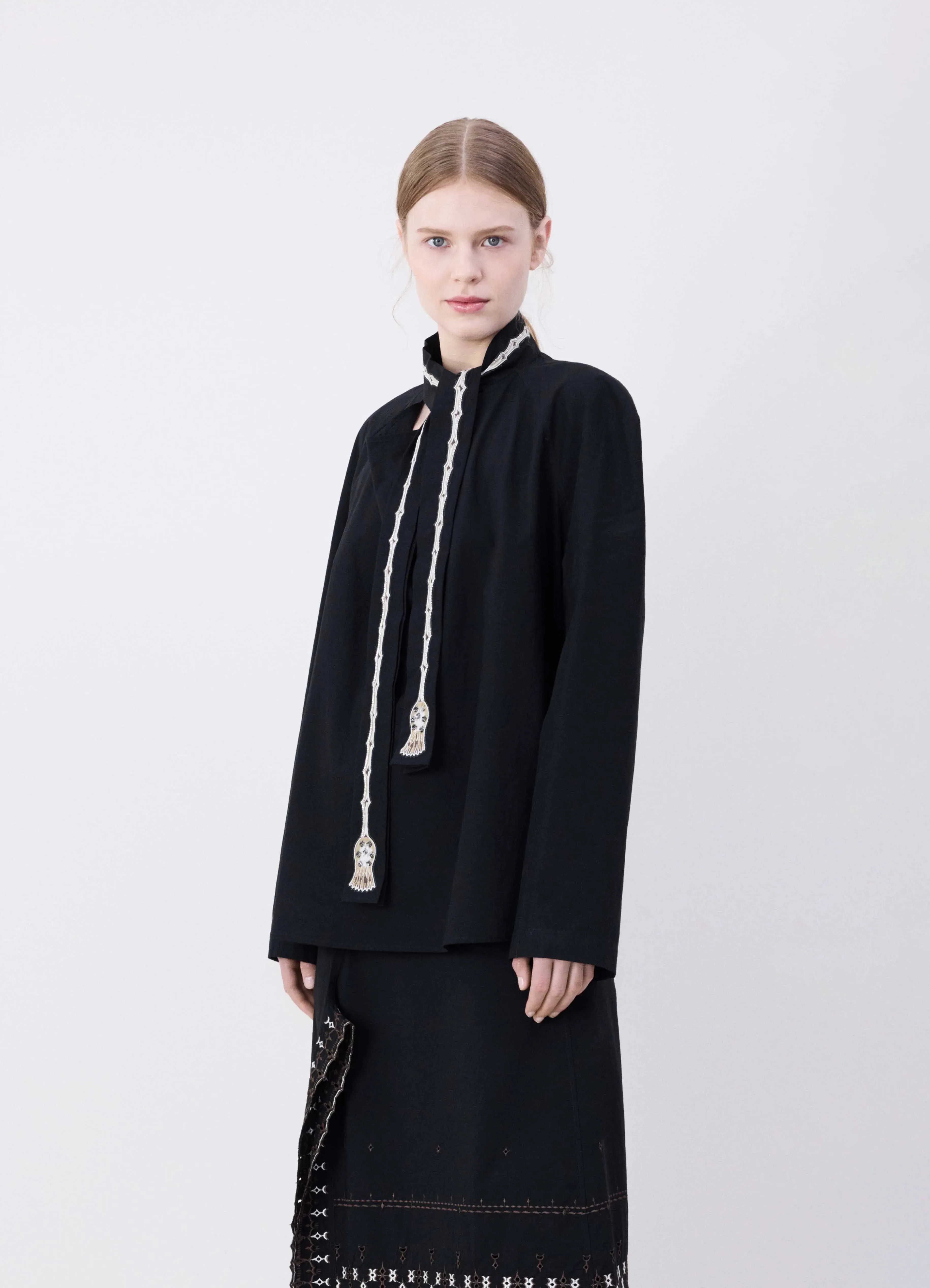 EMBROIDERED ASCOT BLOUSE sold by Lemaire