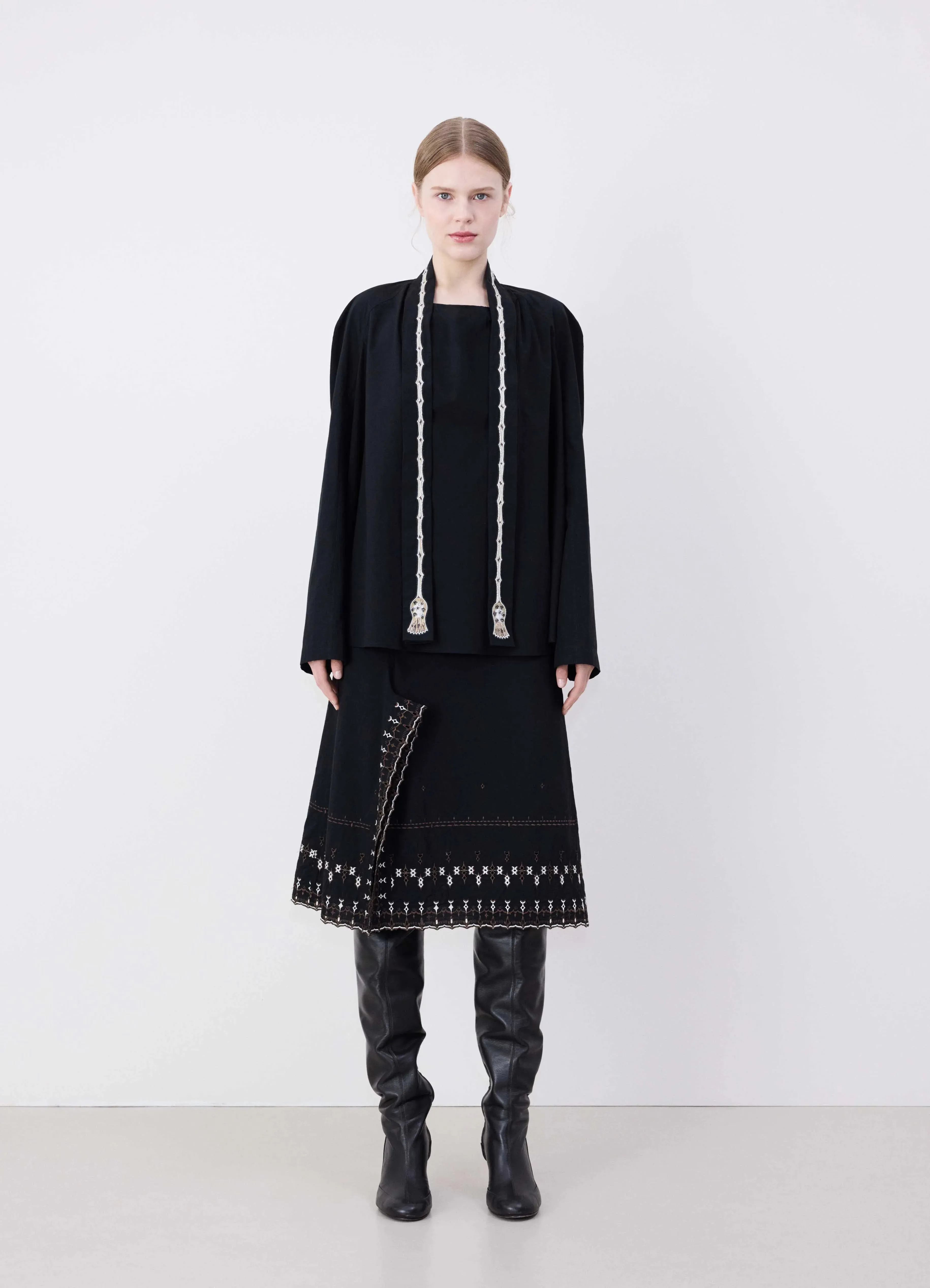 EMBROIDERED ASCOT BLOUSE sold by Lemaire product image thumbnail 2