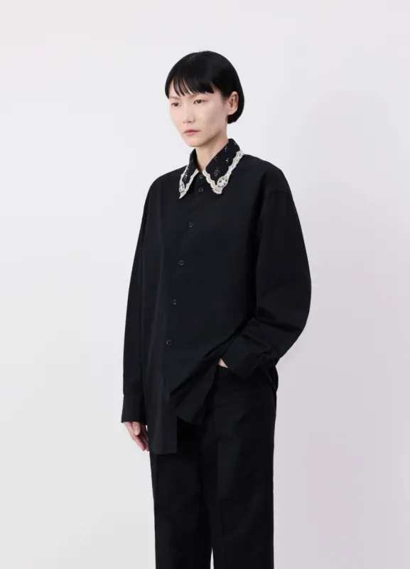 SHIRT WITH EMBROIDERED COLLAR sold by Lemaire