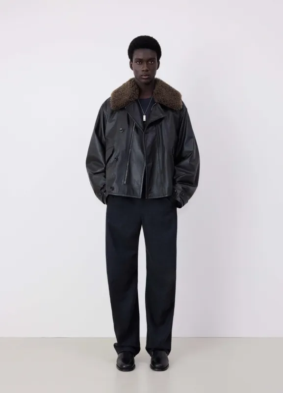 QUILTED LEATHER BLOUSON sold by Lemaire