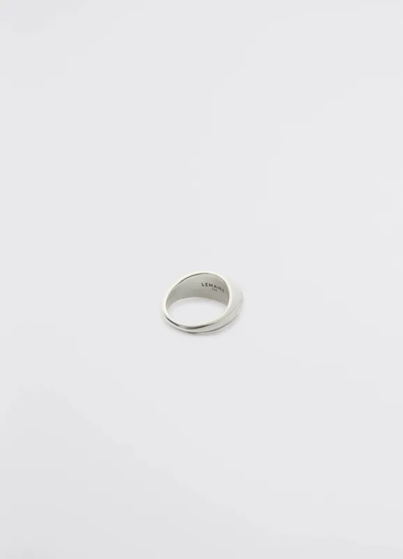 CHUNKY DROP RING IN SILVER made by Lemaire