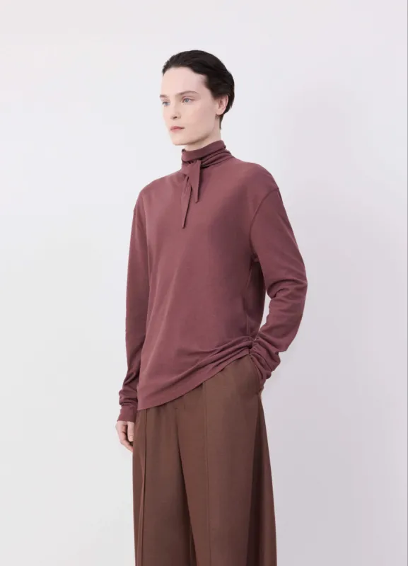 LONG SLEEVE FOULARD TOP sold by Lemaire