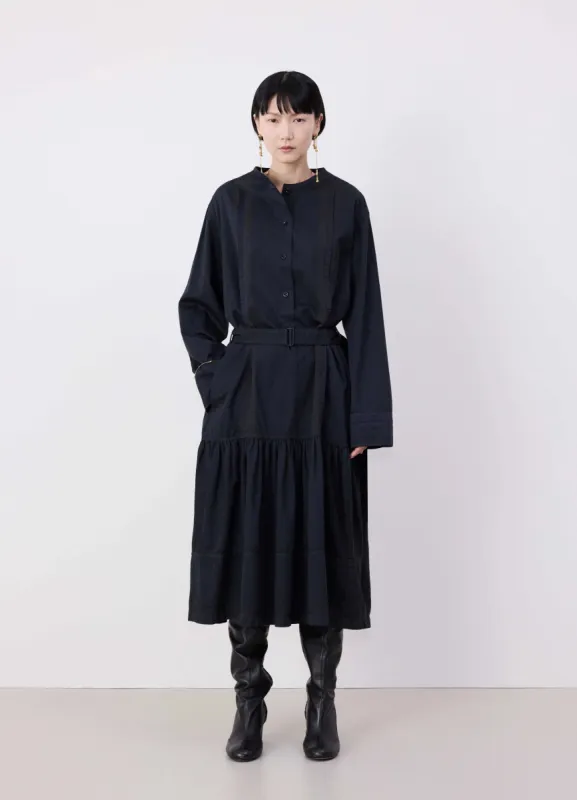 MULTI-TOPSTITCH GATHERED DRESS sold by Lemaire