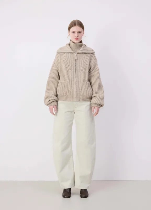 TRUCKER COLLAR ZIPPED CARDIGAN sold by Lemaire