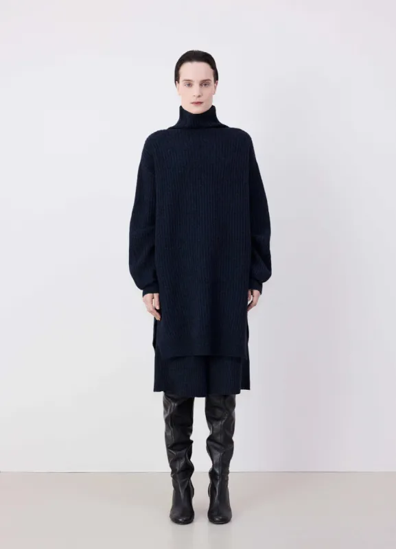 HIGH NECK MAXI DRESS made by Lemaire