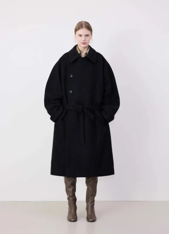 ASYMMETRICAL BATHROBE COAT sold by Lemaire