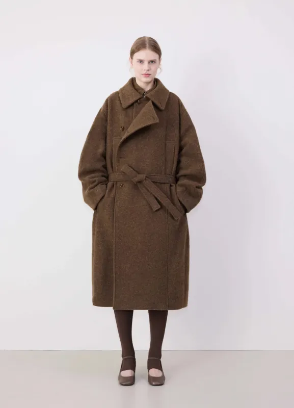 ASYMMETRICAL BATHROBE COAT sold by Lemaire