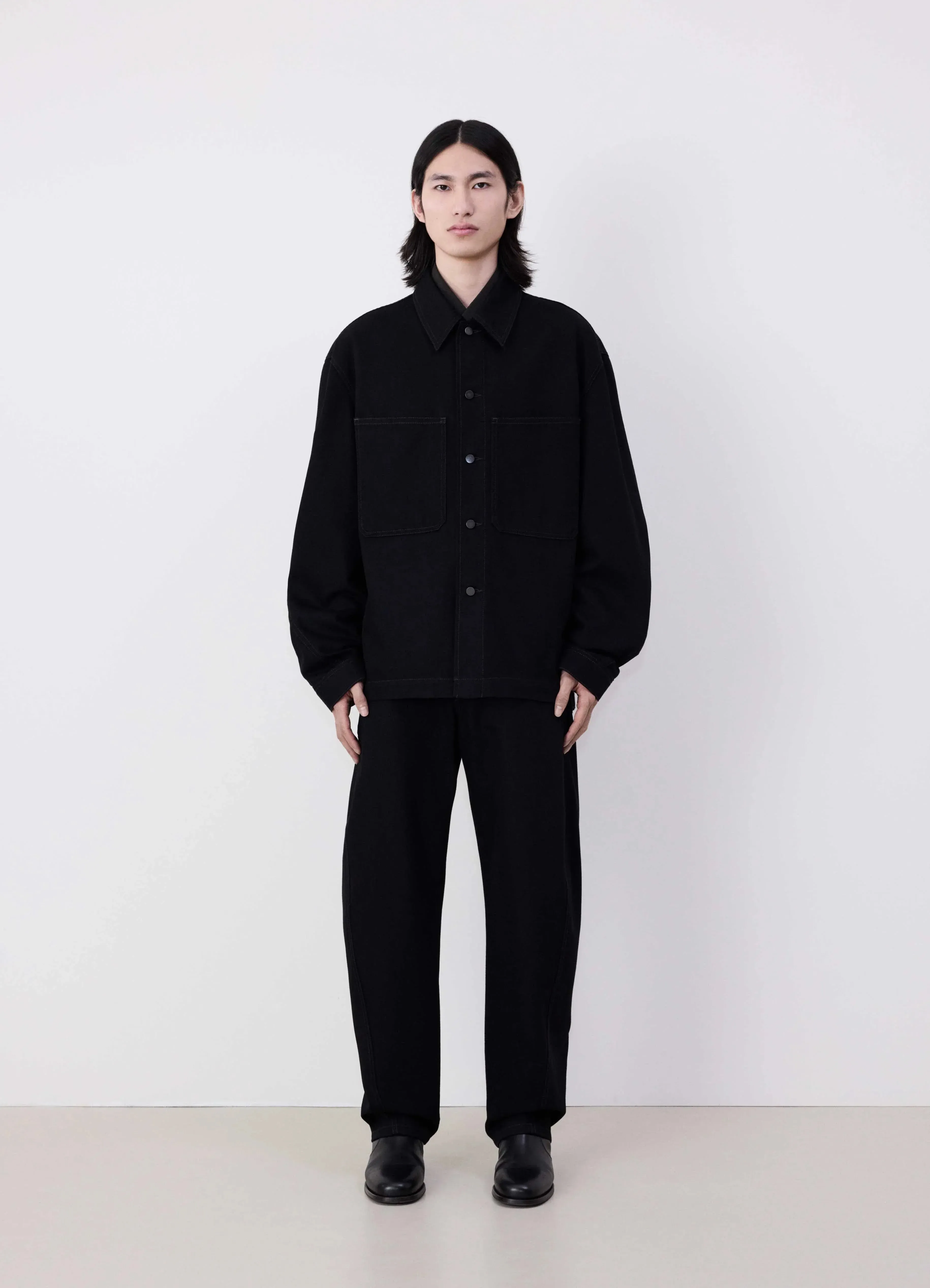 TWISTED SLEEVE BOXY OVERSHIRT sold by Lemaire product image thumbnail 2
