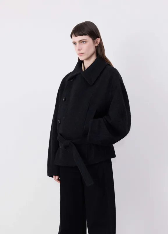 SHORT ASYMMETRICAL BATHROBE COAT sold by Lemaire