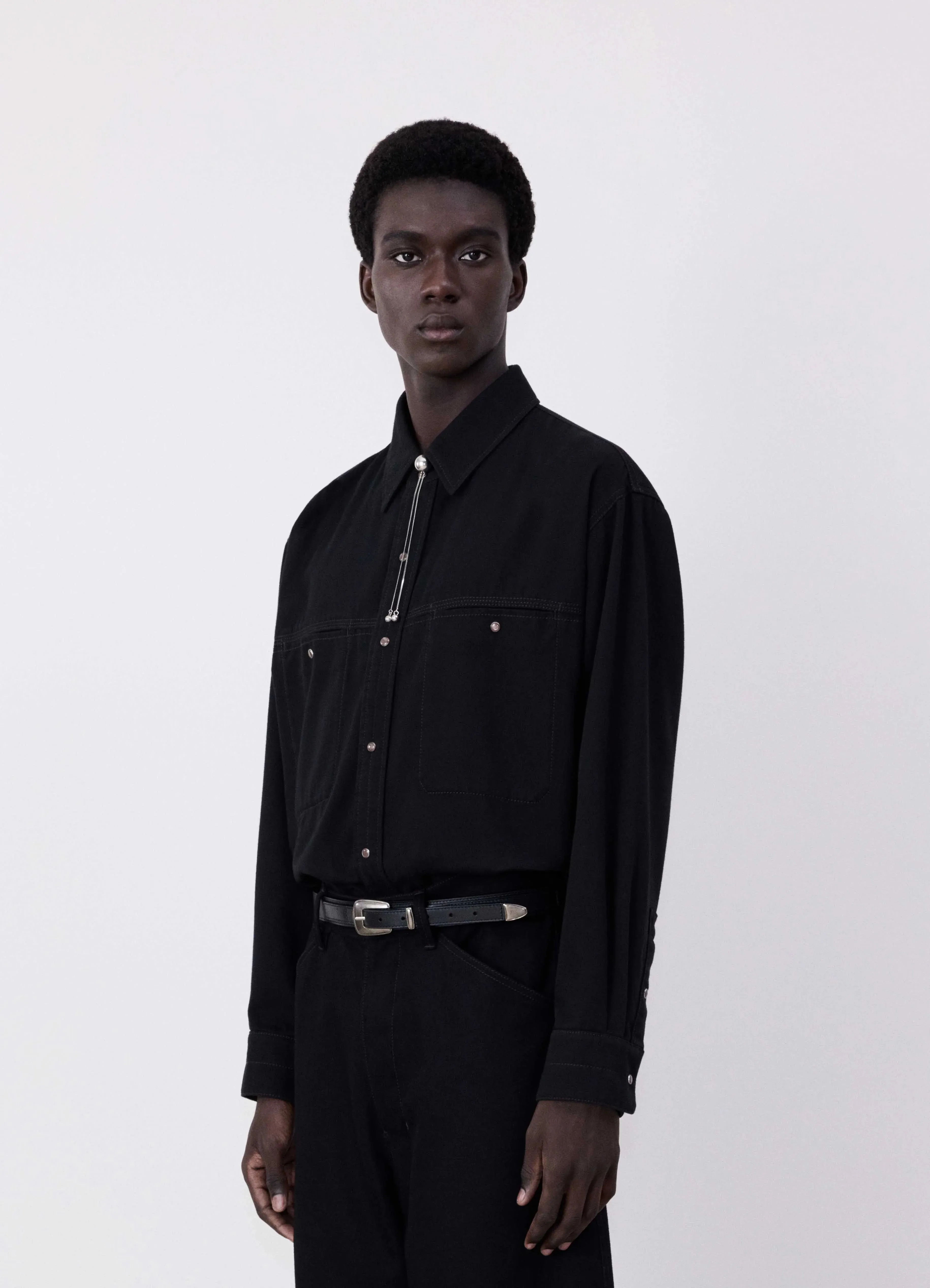 JUDO PANTS IN DENIM sold by Lemaire product image thumbnail 2