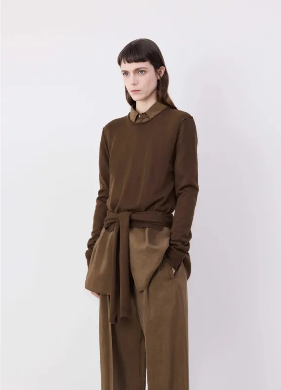 TROMPE L'OEIL CREW NECK JUMPER made by Lemaire