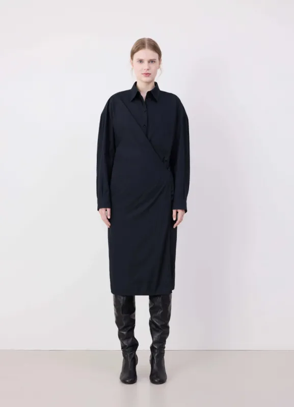 STRAIGHT COLLAR TWISTED DRESS sold by Lemaire