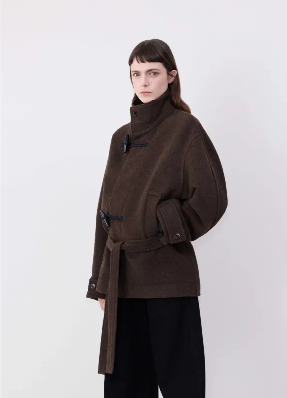 SHORT BATHROBE DUFFLE COAT WITH CONTRAST STITCH sold by Lemaire
