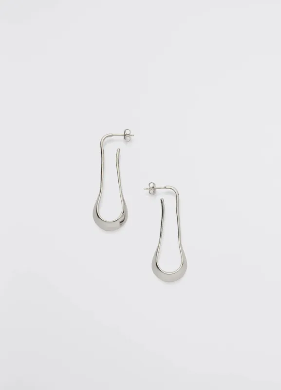 SHORT DROP EARRINGS IN SILVER made by Lemaire