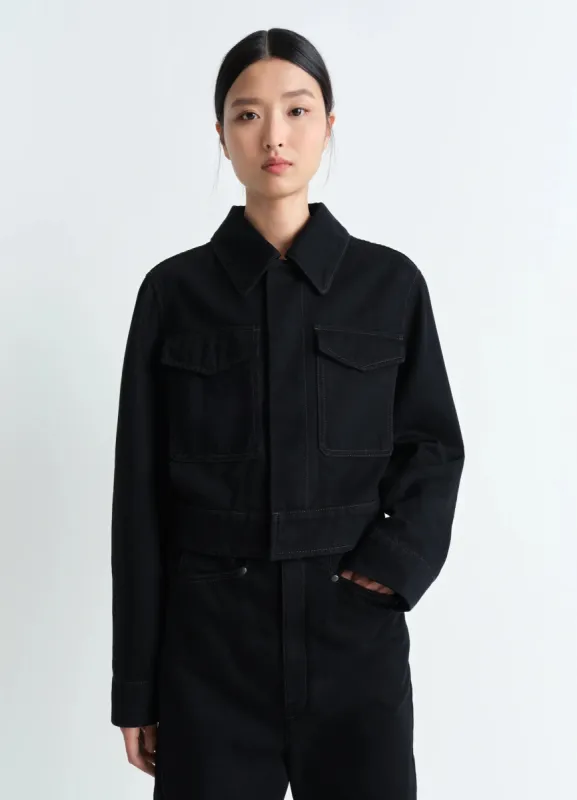 TWO POCKET CROPPED JACKET sold by Lemaire