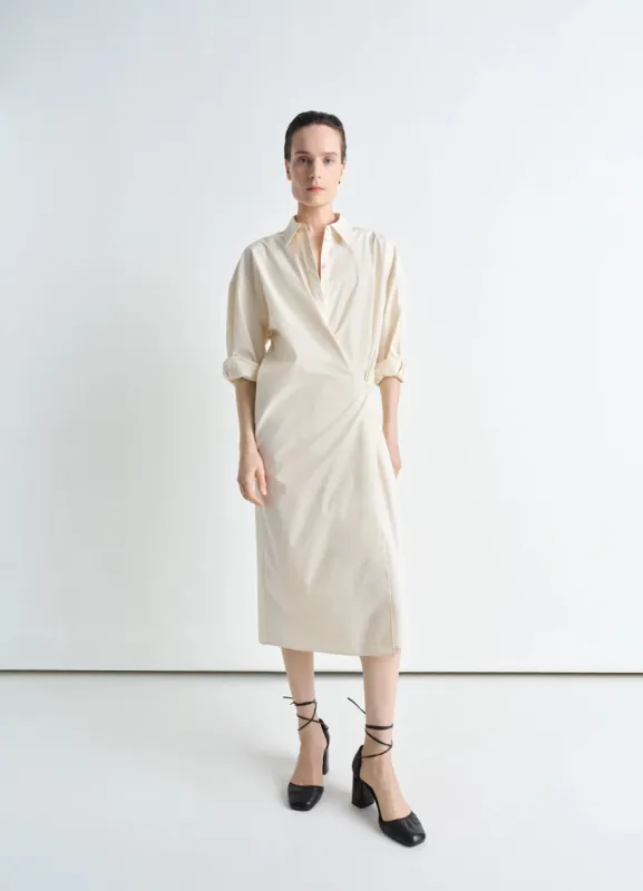 STRAIGHT COLLAR TWISTED DRESS sold by Lemaire