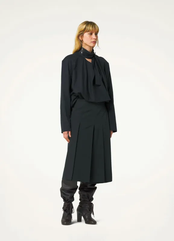 PLEATED WRAP SKIRT sold by Lemaire