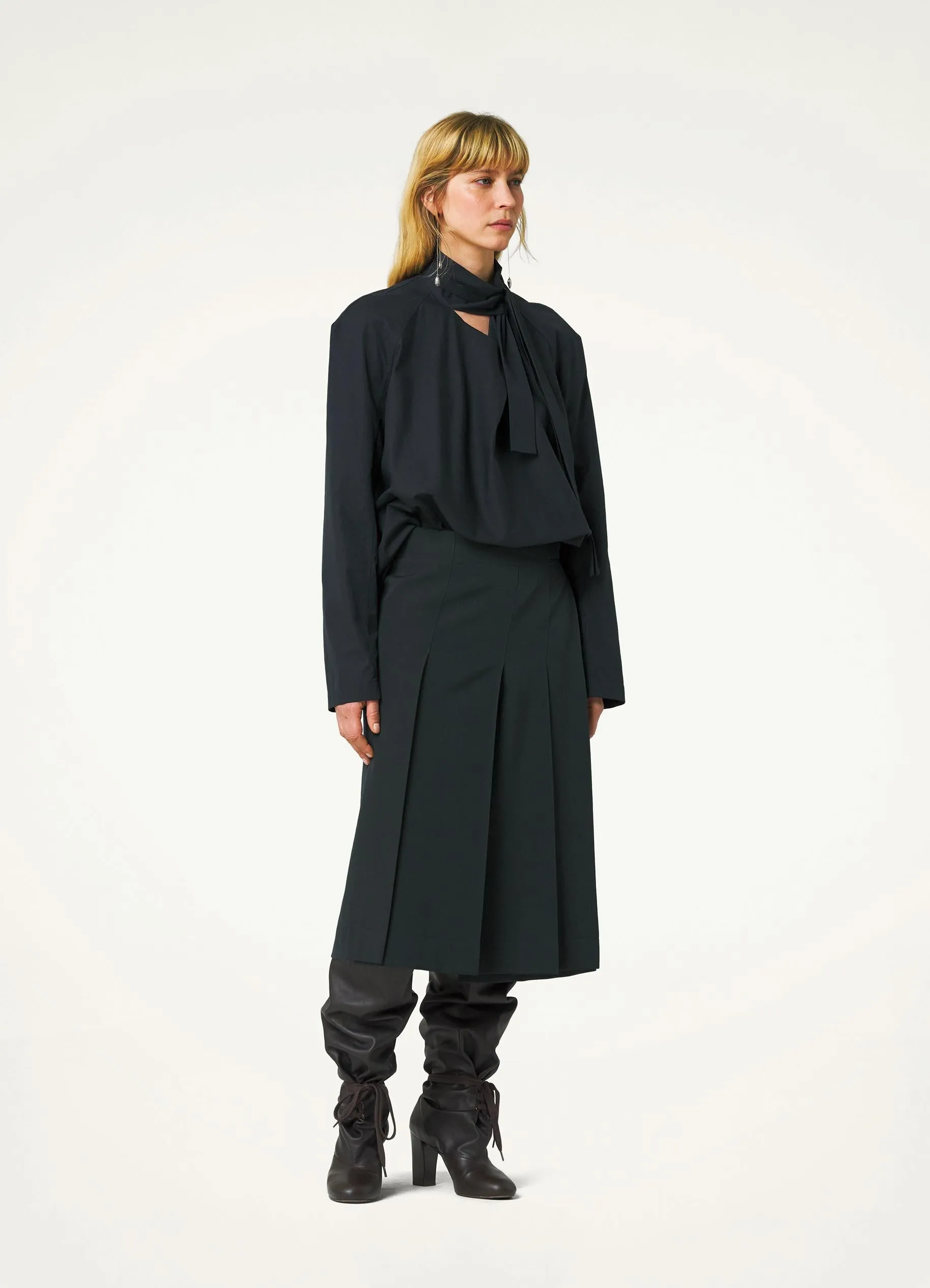 PLEATED WRAP SKIRT sold by Lemaire