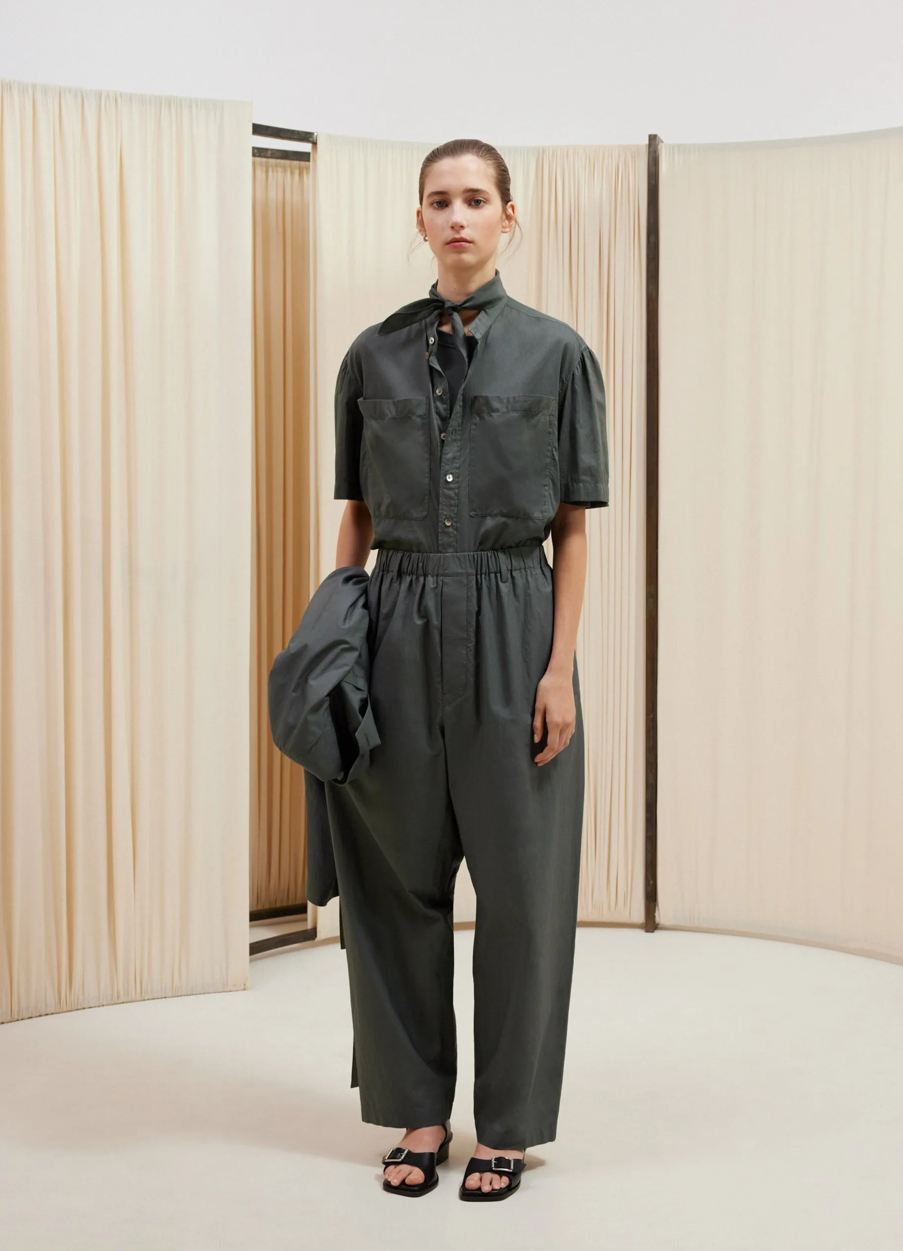 SHORT SLEEVE SHIRT WITH FOULARD sold by Lemaire product image thumbnail 2