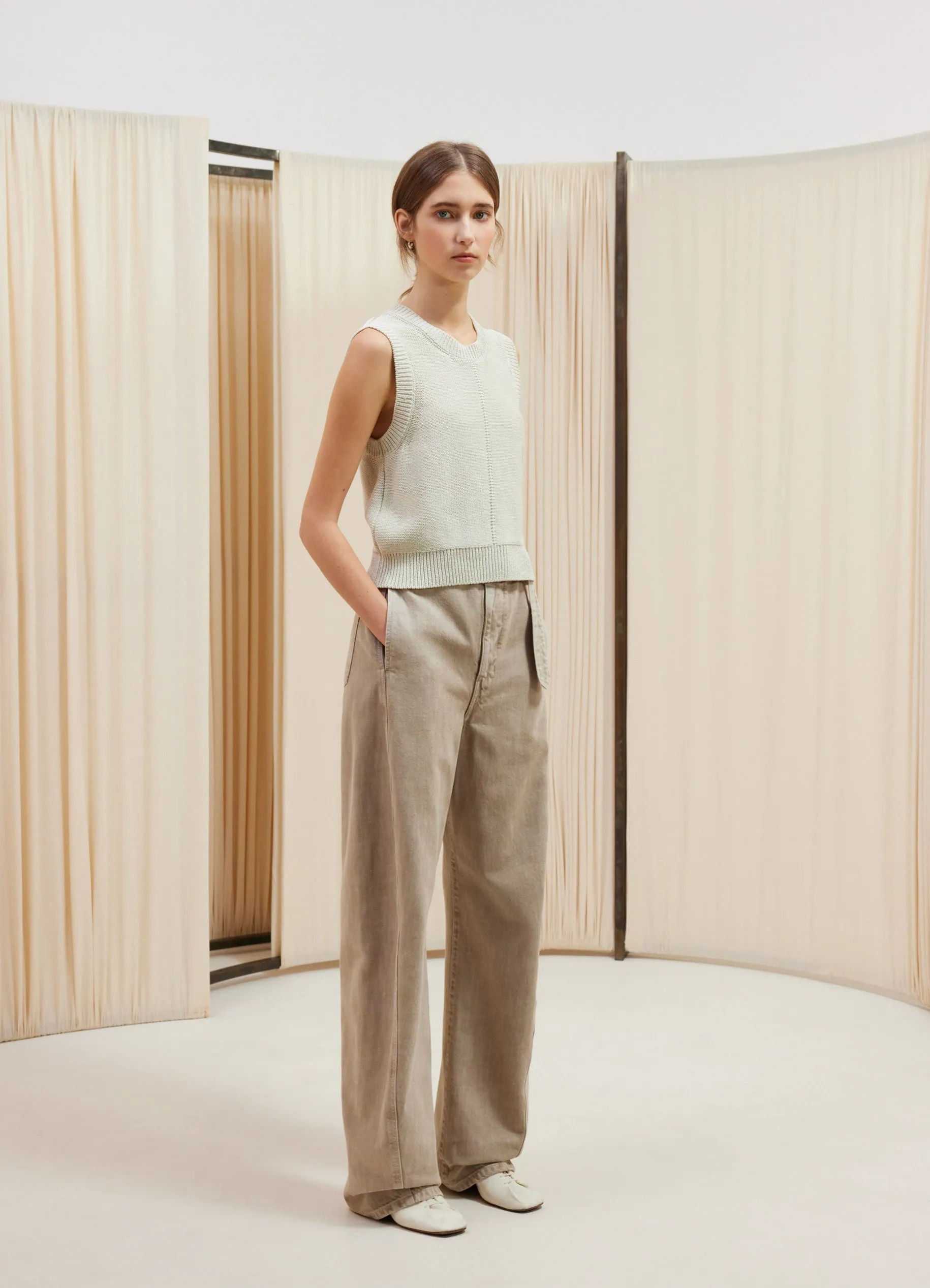 SLEEVELESS CROPPED SWEATER sold by Lemaire product image thumbnail 2