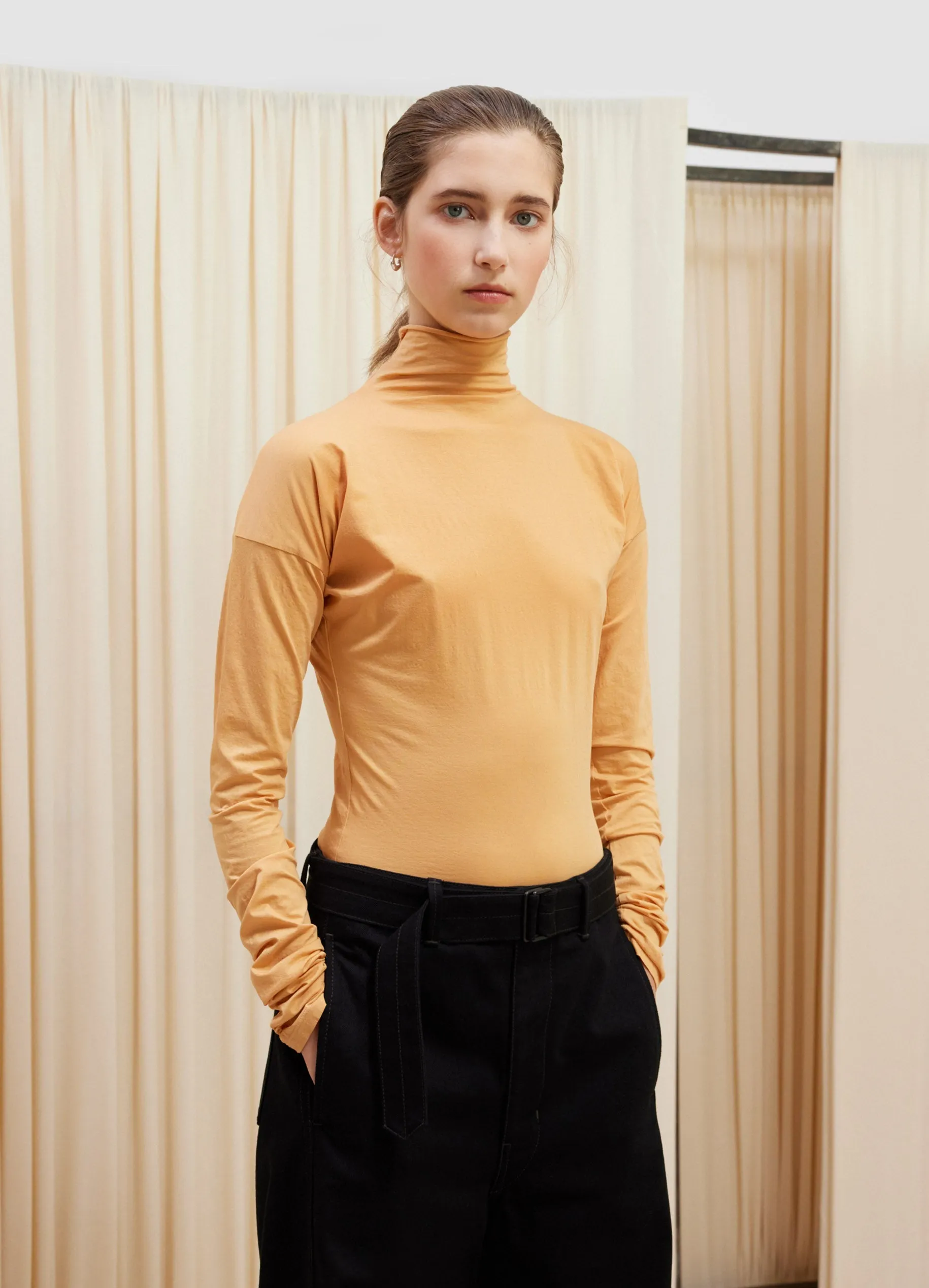 SECOND SKIN HIGH NECK T-SHIRT sold by Lemaire