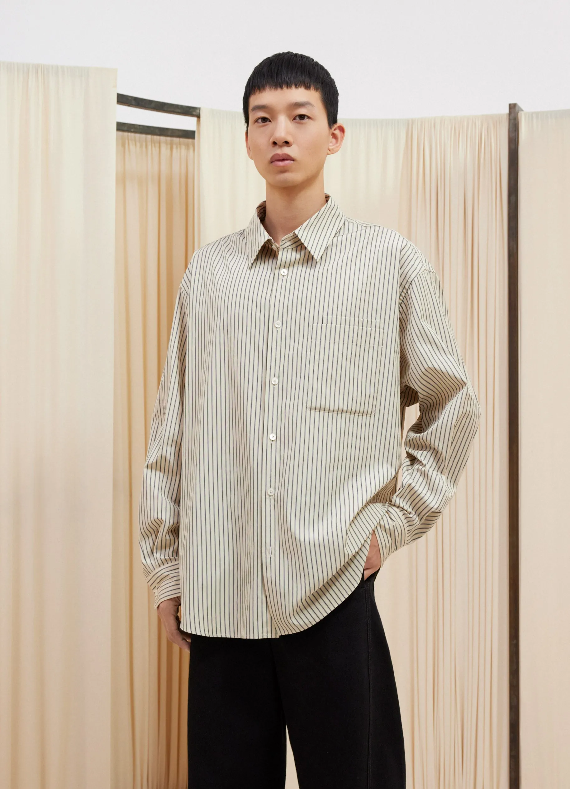 DOUBLE POCKET LONG SLEEVE SHIRT sold by Lemaire