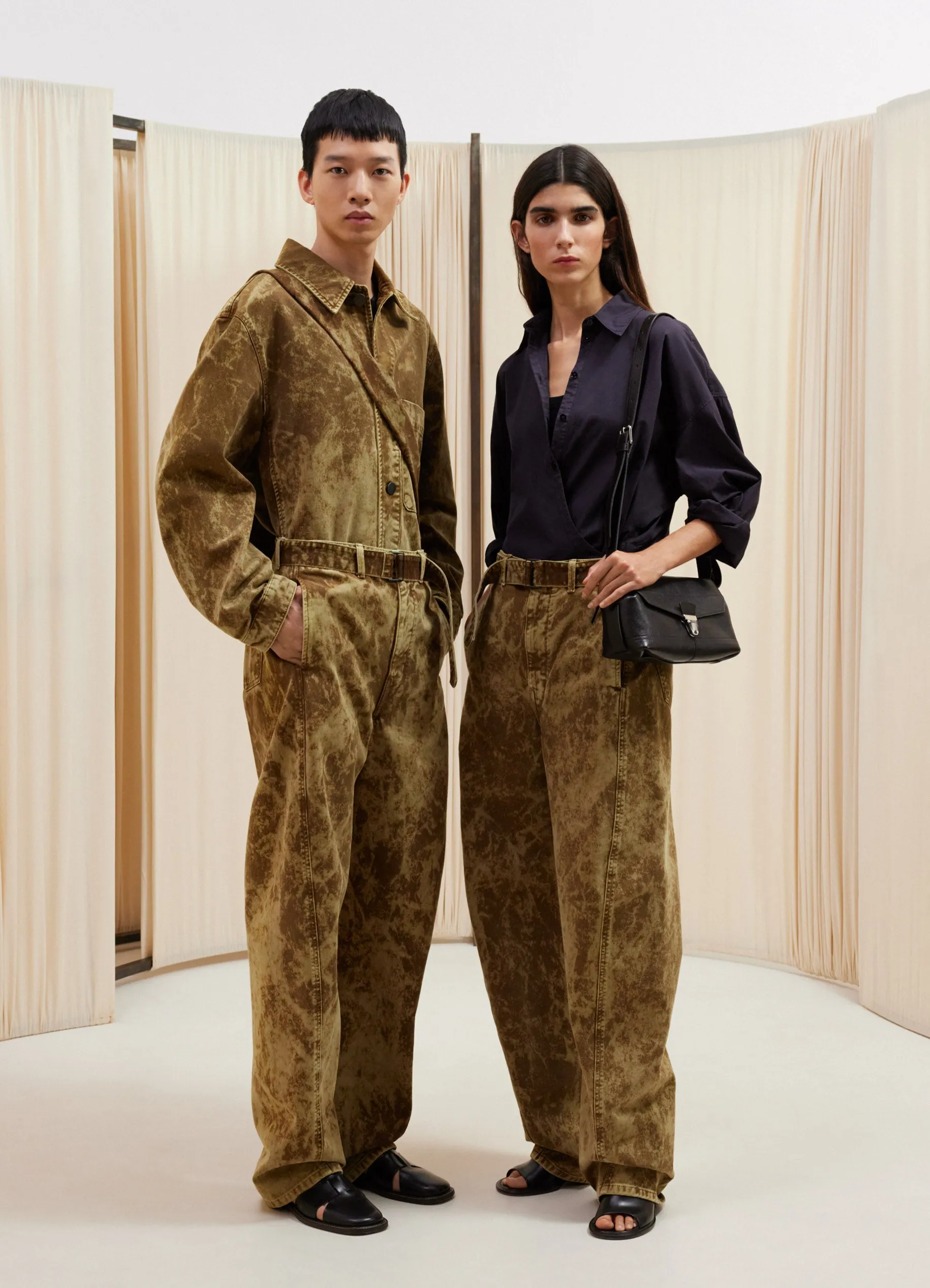 TWISTED BELTED PANTS sold by Lemaire