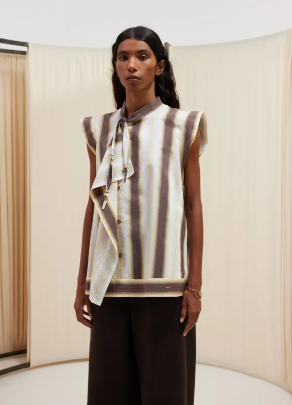 SLEEVELESS ASYMMETRICAL BLOUSE sold by Lemaire