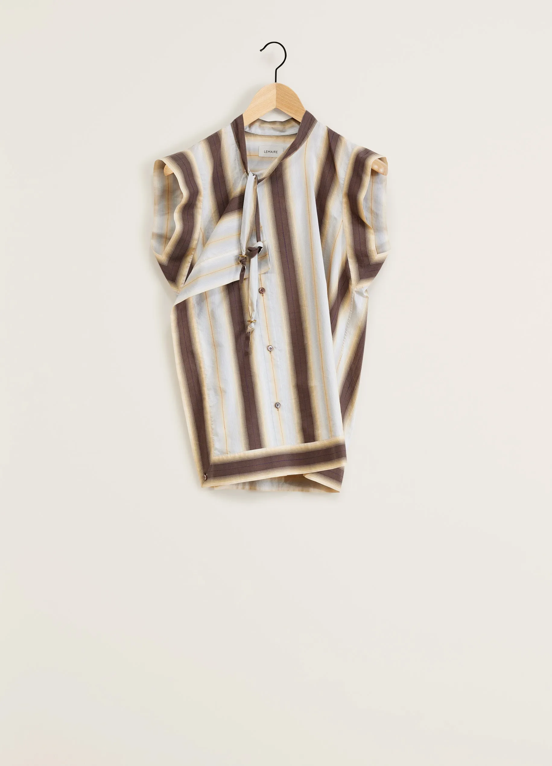 SLEEVELESS ASYMMETRICAL BLOUSE sold by Lemaire product image thumbnail 3