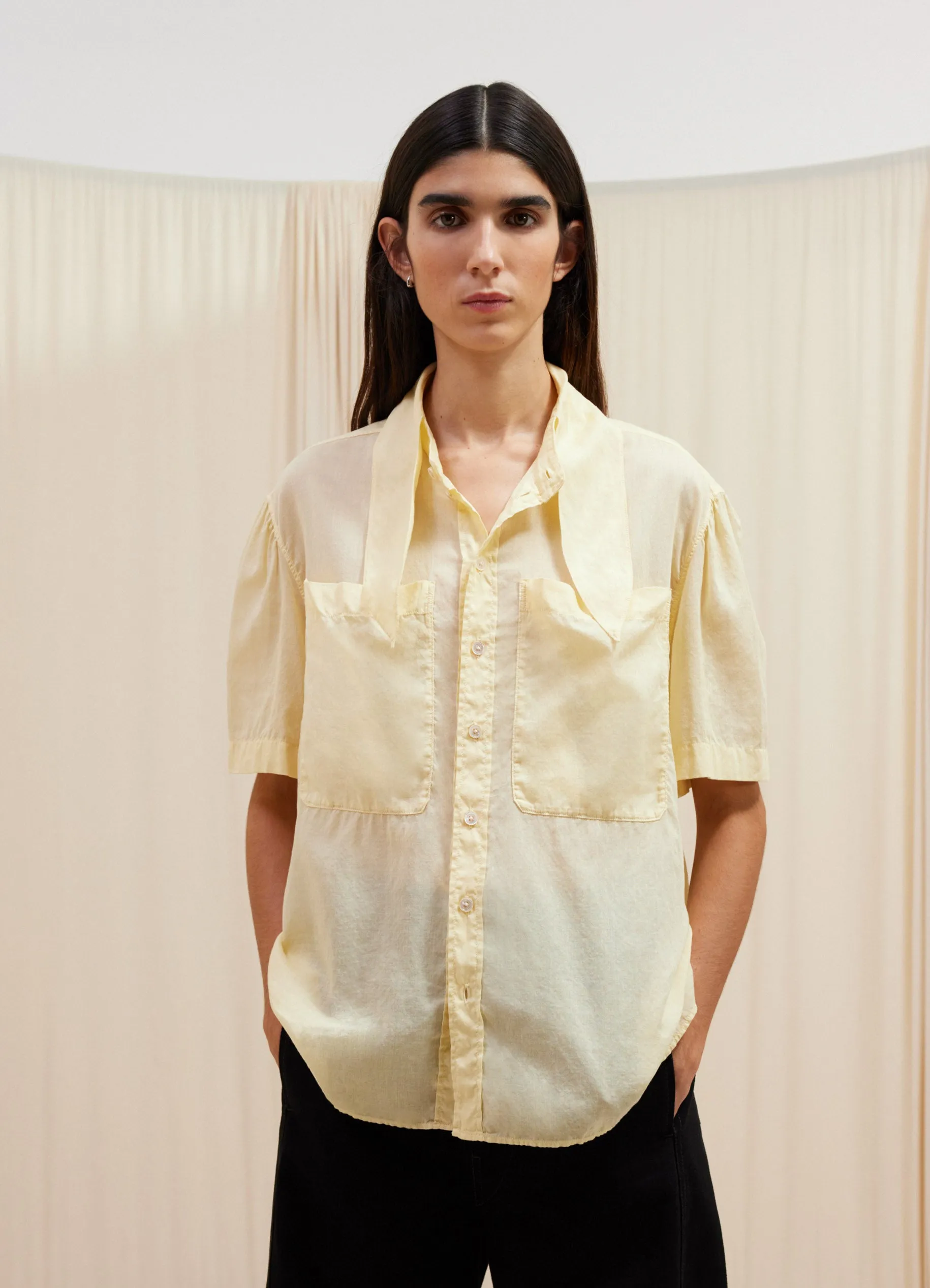 SHORT SLEEVE SHIRT WITH FOULARD sold by Lemaire