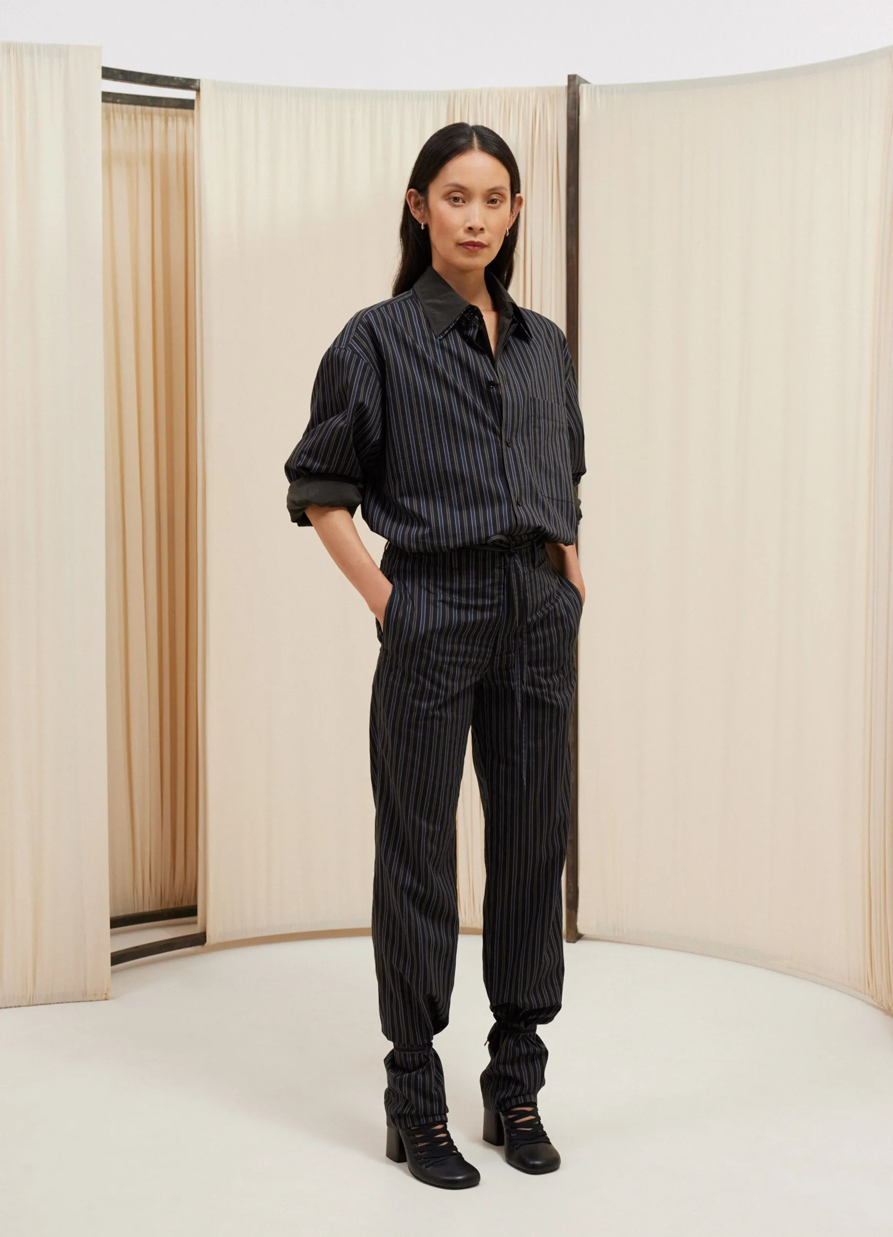STRAIGHT PANTS WITH STRINGS sold by Lemaire