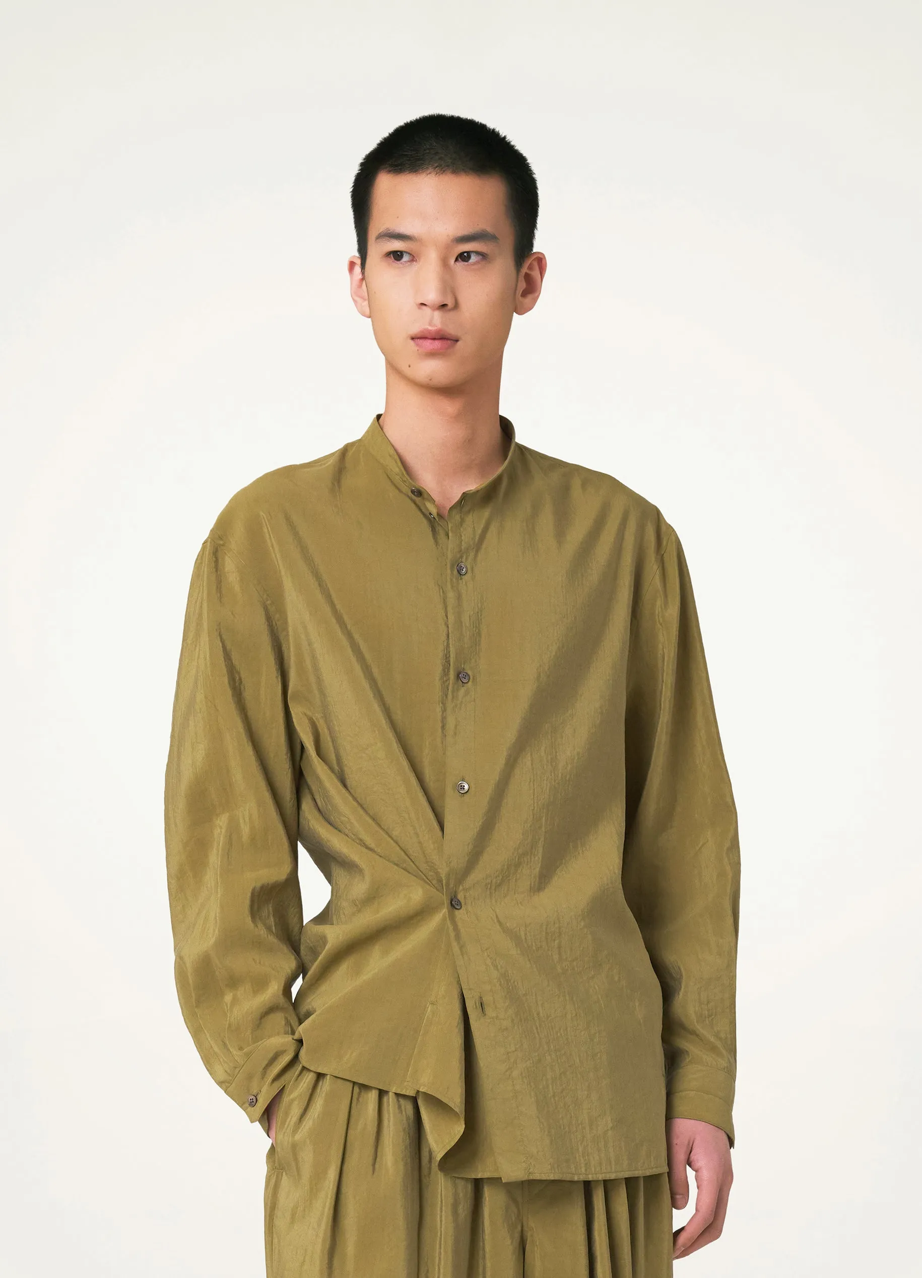 STAND COLLAR TWISTED SHIRT sold by Lemaire product image thumbnail 3