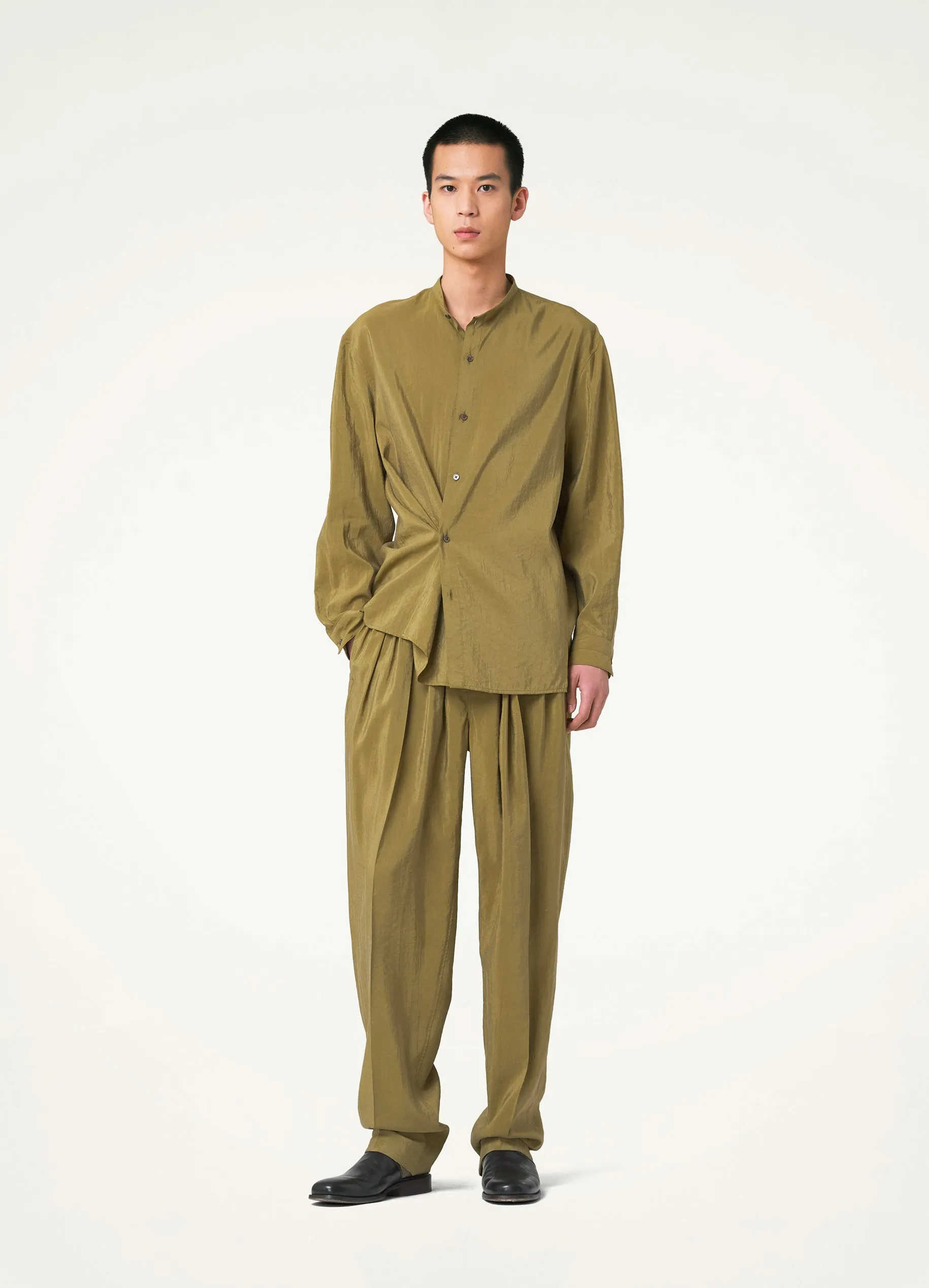 STAND COLLAR TWISTED SHIRT sold by Lemaire product image thumbnail 4