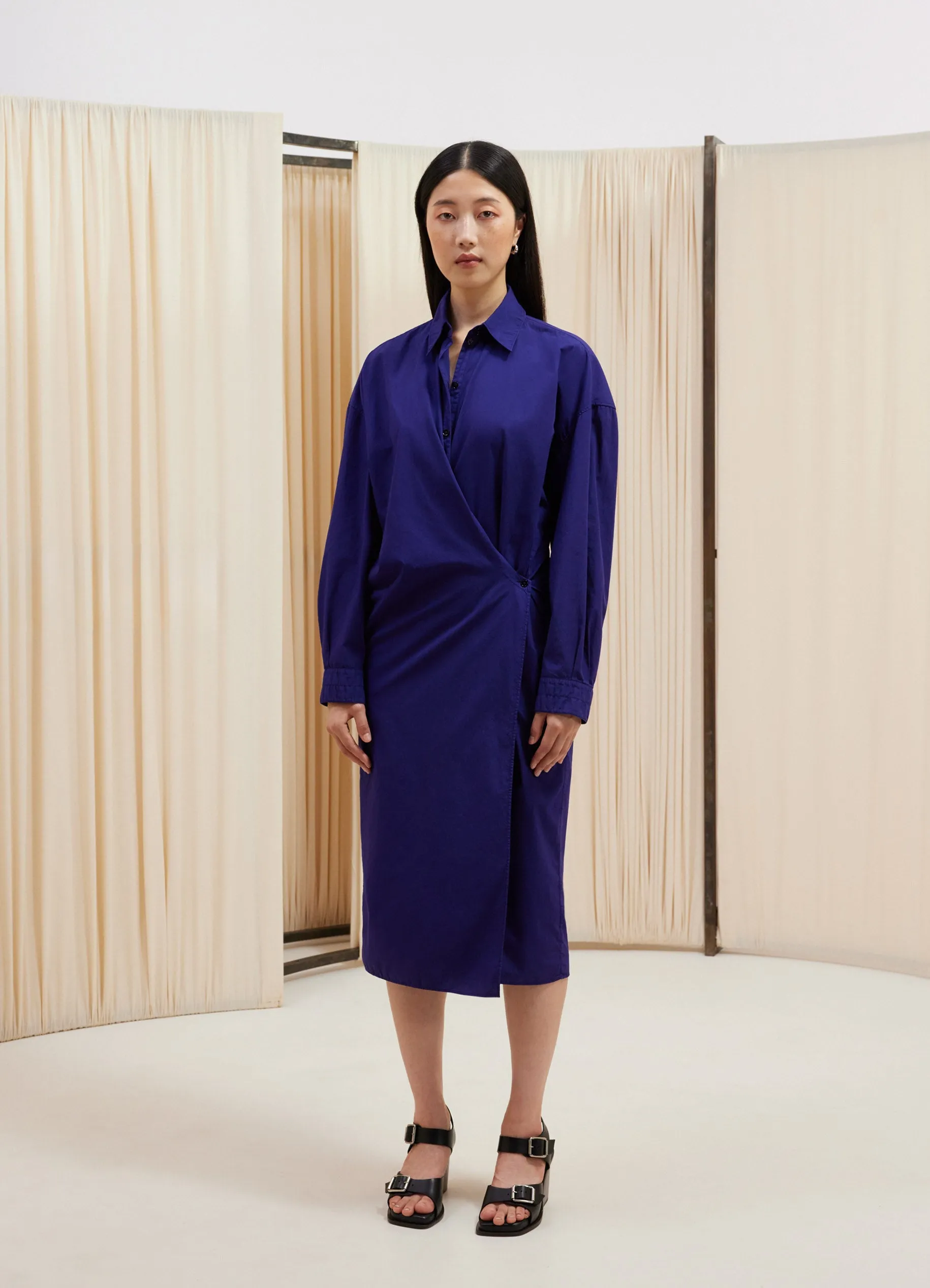 STRAIGHT COLLAR TWISTED DRESS sold by Lemaire