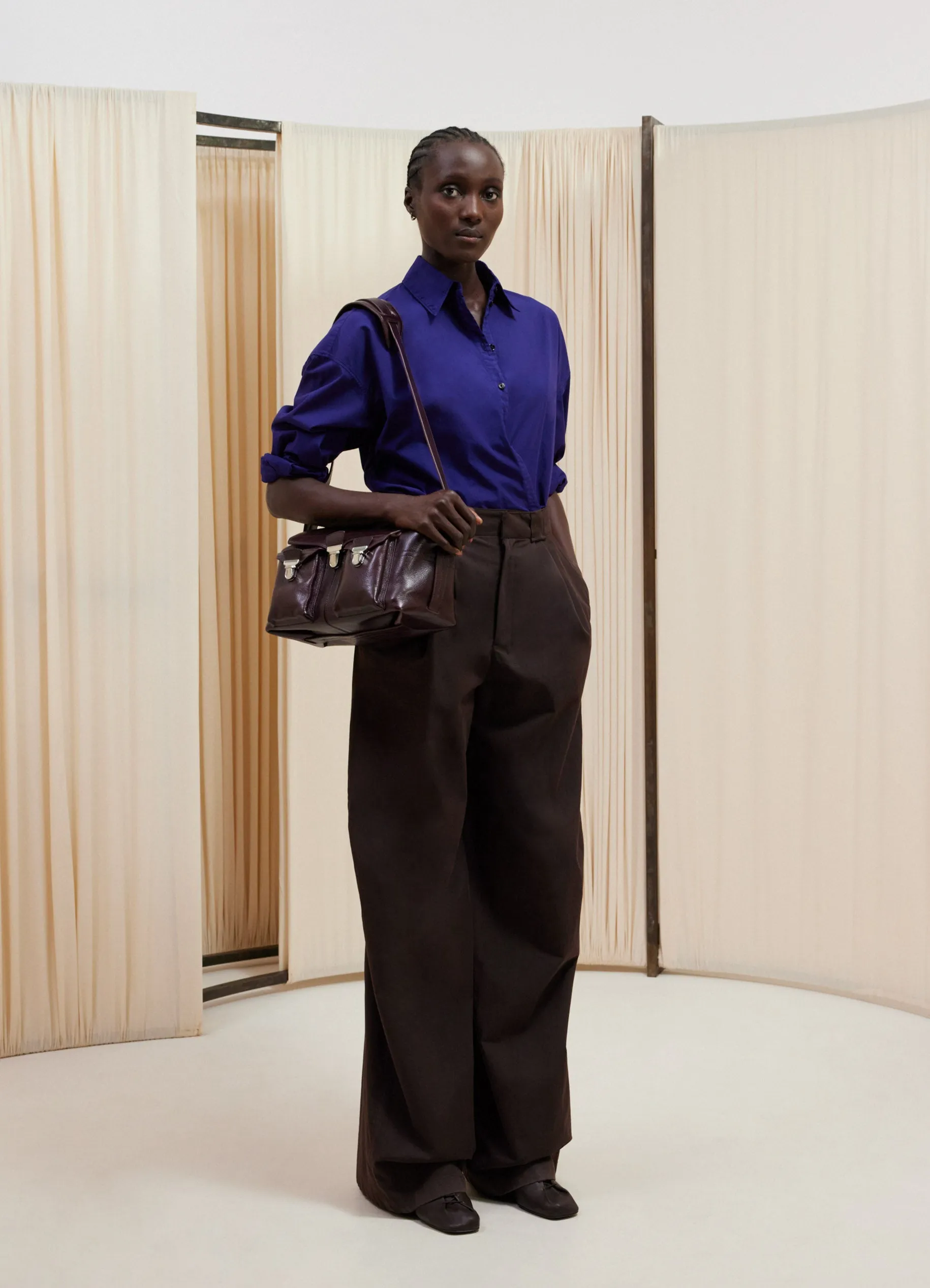 STRAIGHT COLLAR TWISTED SHIRT sold by Lemaire product image thumbnail 2