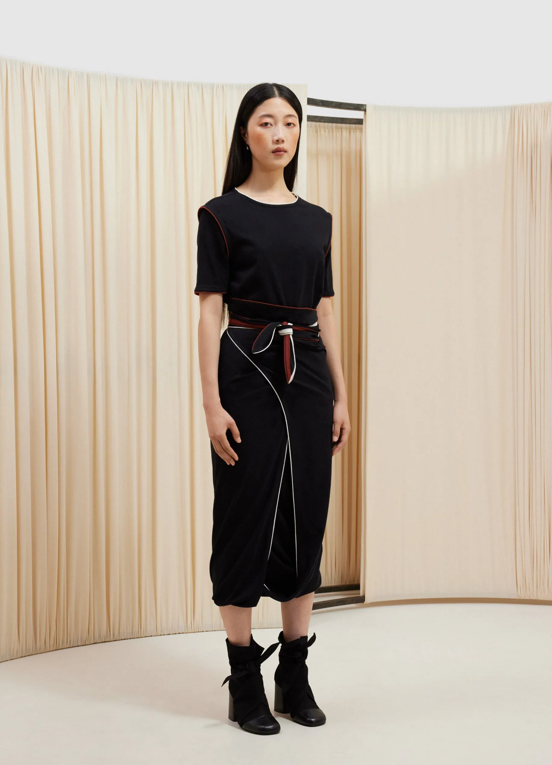 WRAP DRESS WITH BINDINGS sold by Lemaire