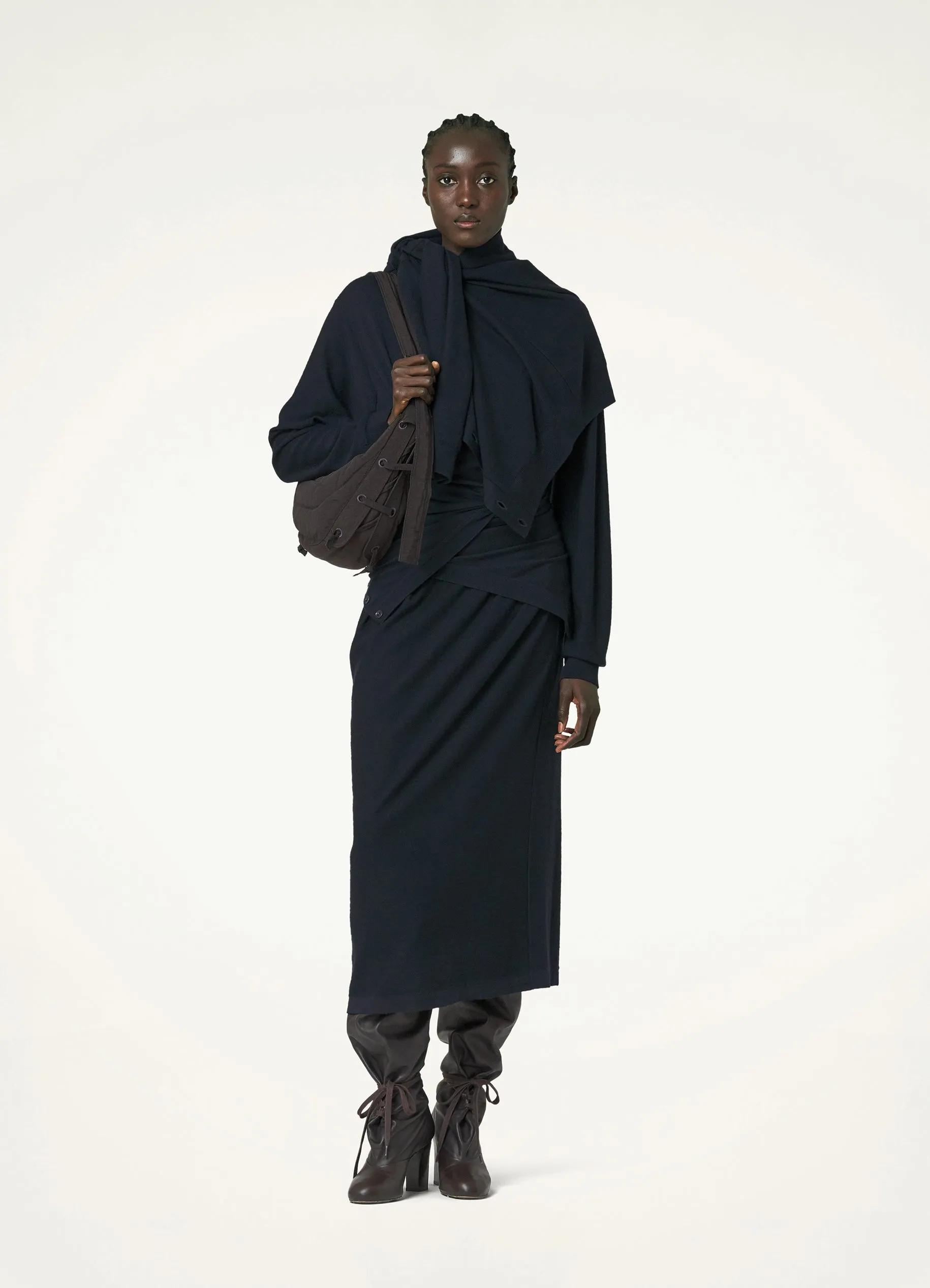 TWISTED TROMPE L'ŒIL DRESS sold by Lemaire product image thumbnail 3