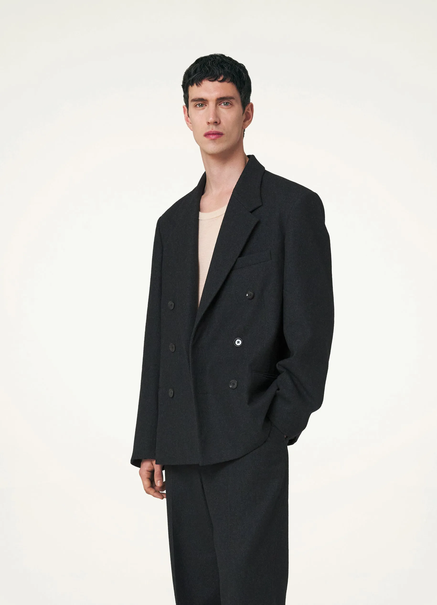 BOXY DOUBLE BREASTED JACKET sold by Lemaire